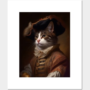 Victorian cat portrait 6 Posters and Art